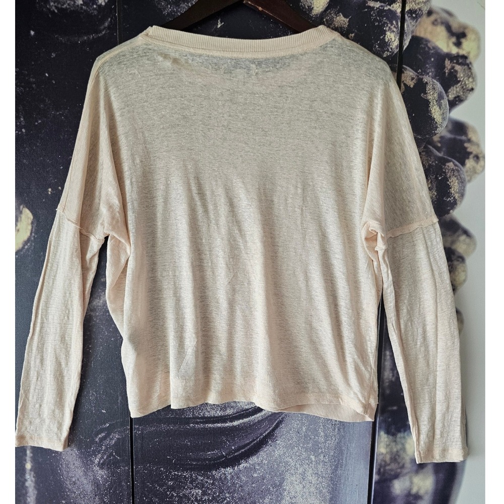 Zara Trafaluc Women Burnout Long Sleeve Lightweight Boxy Relaxed Knit Top Size M - Picture 7 of 8
